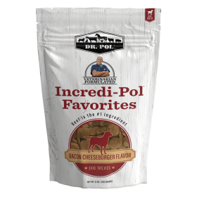 Dr. Pol Incredi-Pol Favorites Bacon Cheeseburger Flavor Crunchy Dog Treats, 12 oz. Bag. Veterinarian Formulated and Perfect for Small